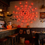 USB Glowing Spider Web Halloween Lights with Remote