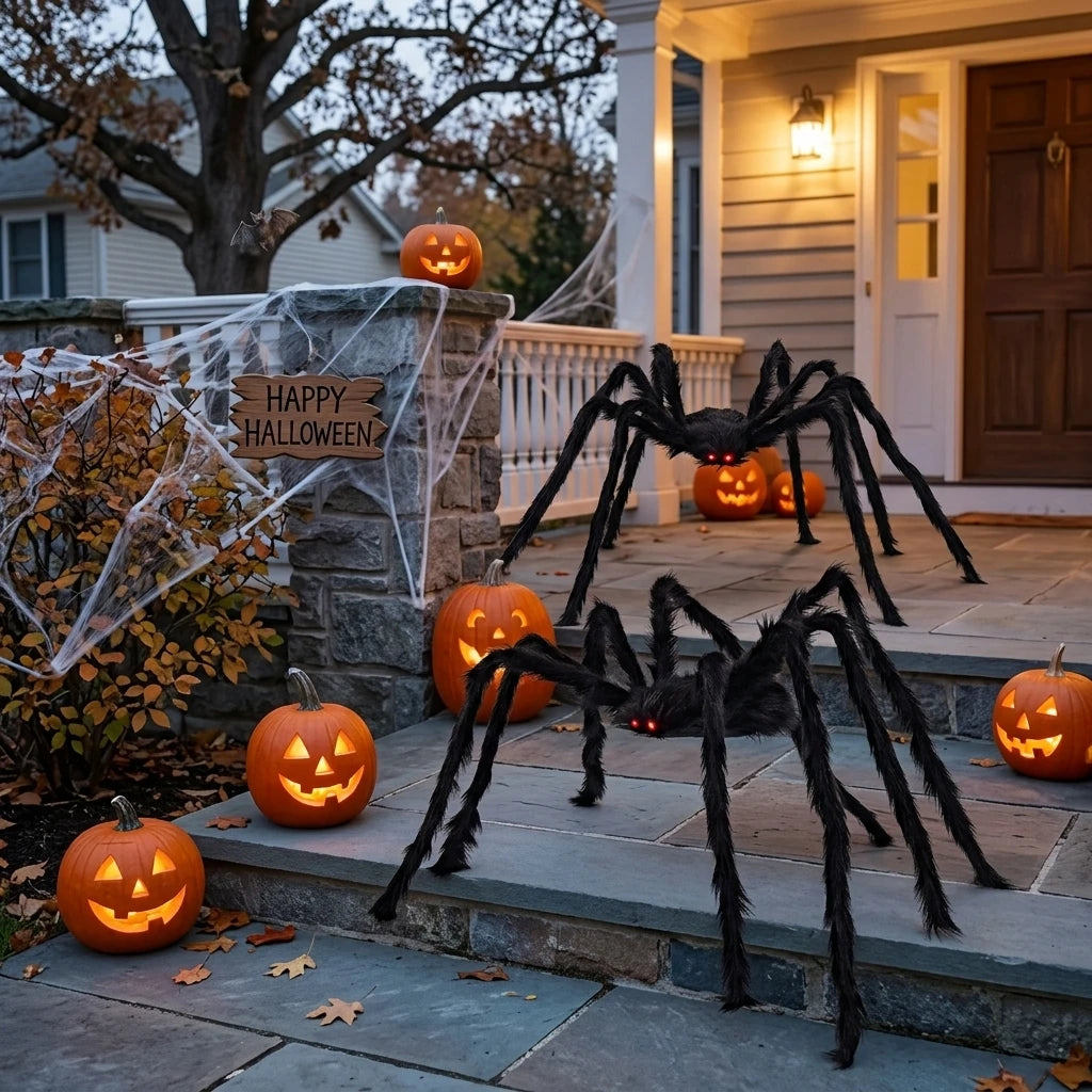 Giant Bendable Halloween Spider Decoration
