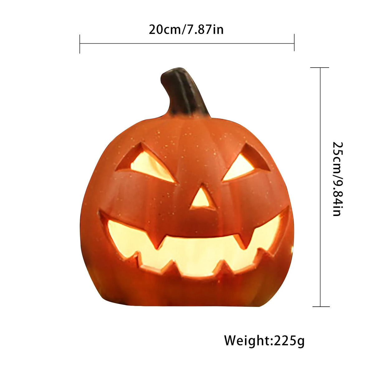 Hollow Light-Up Jack-O’-Lantern Halloween Pumpkin