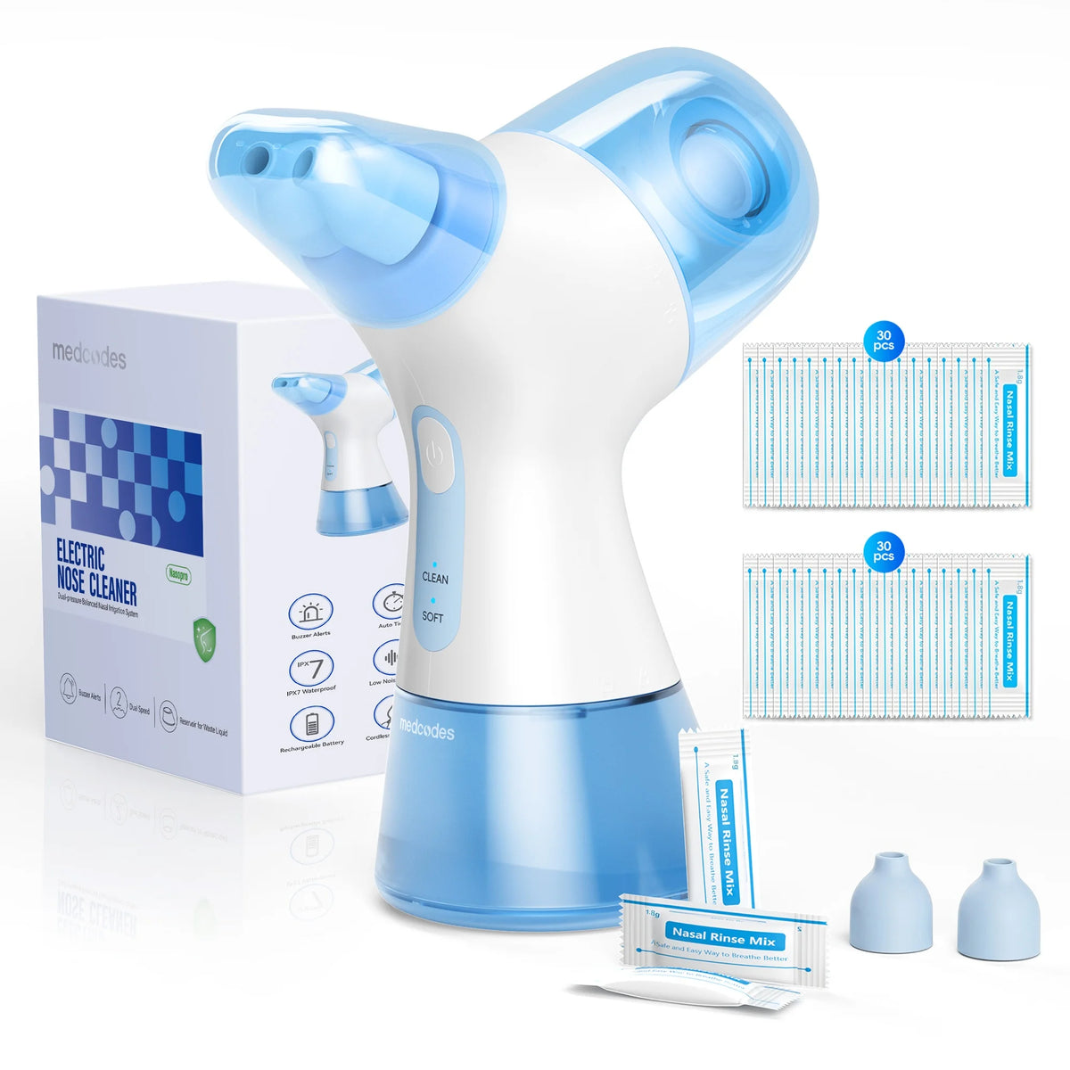 Rechargeable Nasal Irrigation System with Dual Tanks