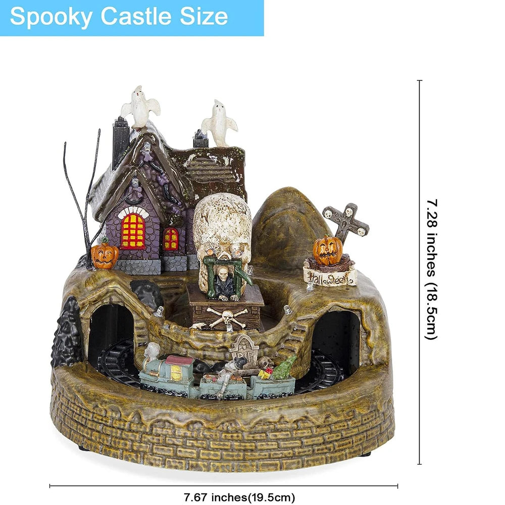 LED Halloween Village Train Decoration with Sound