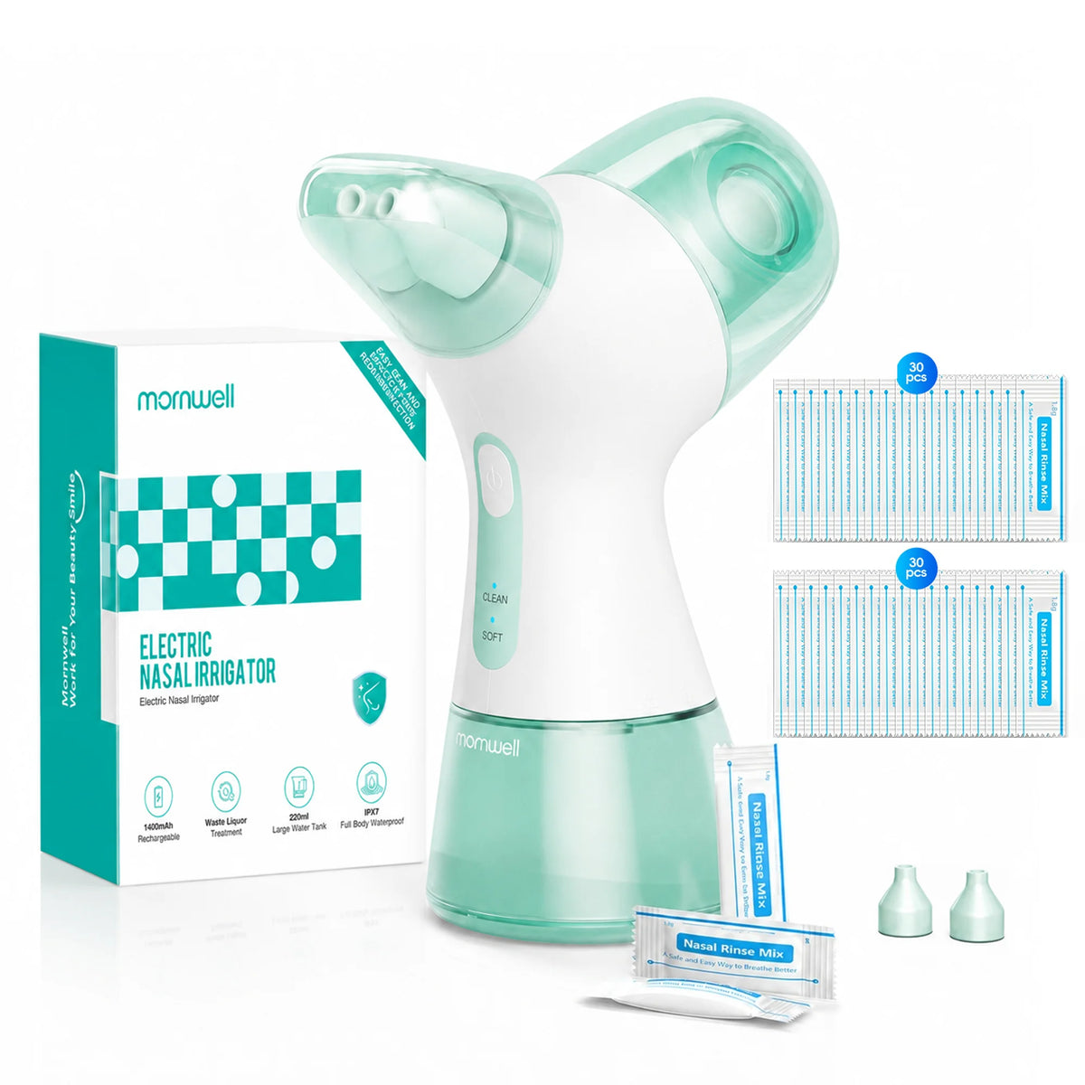 Rechargeable Nasal Irrigation System with Dual Tanks