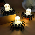 LED Halloween Skull & Spider Candle Light