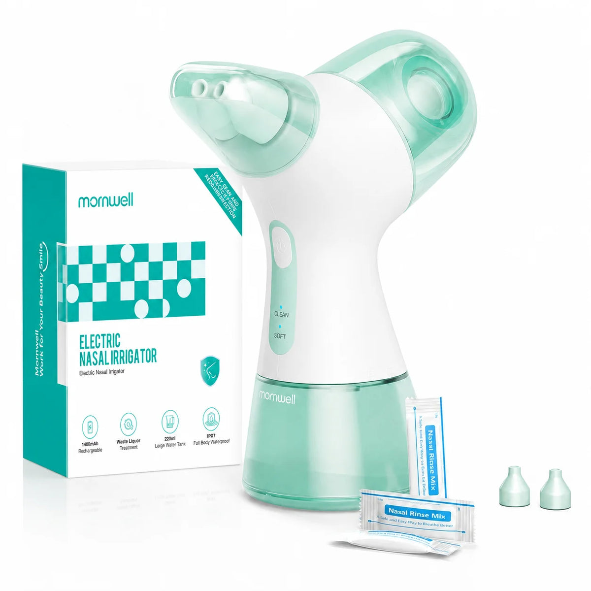 Rechargeable Nasal Irrigation System with Dual Tanks