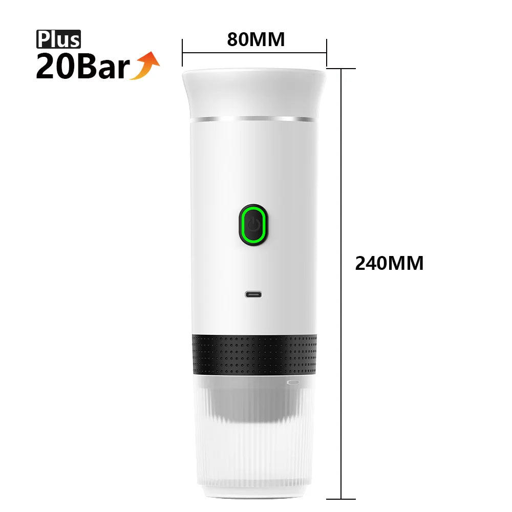 3-in-1 Portable Espresso Maker for Capsules & Ground Coffee