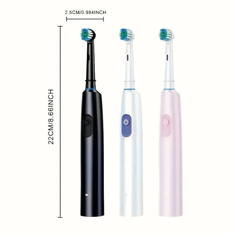 5-Mode Rechargeable Electric Toothbrush with Replacement Heads