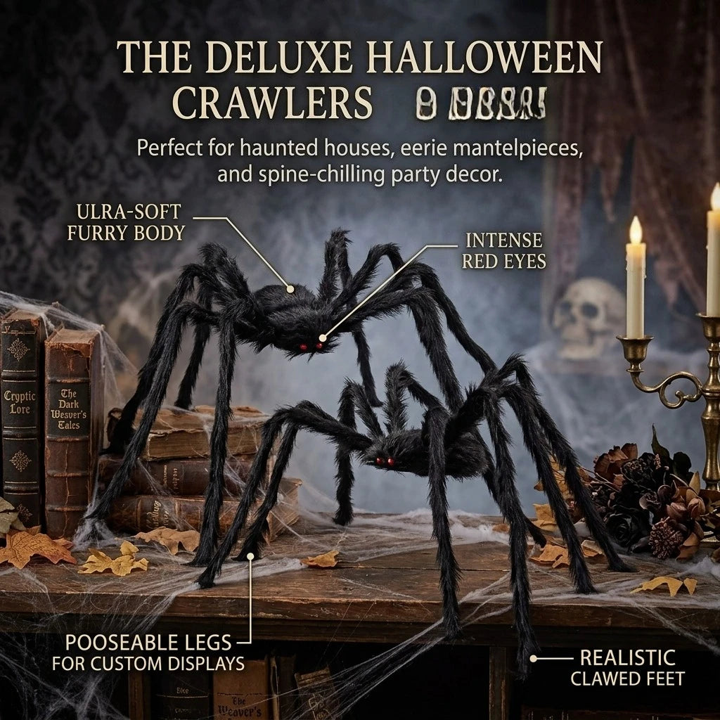 Giant Bendable Halloween Spider Decoration