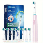 5-Mode Rechargeable Electric Toothbrush with Replacement Heads