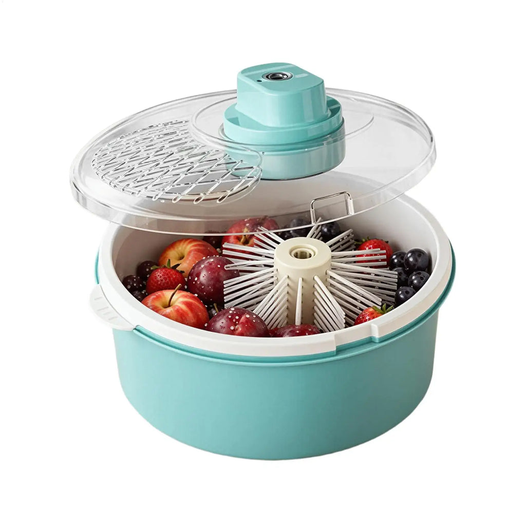 Electric 2-in-1 Fruit & Vegetable Washer with Salad Spinner