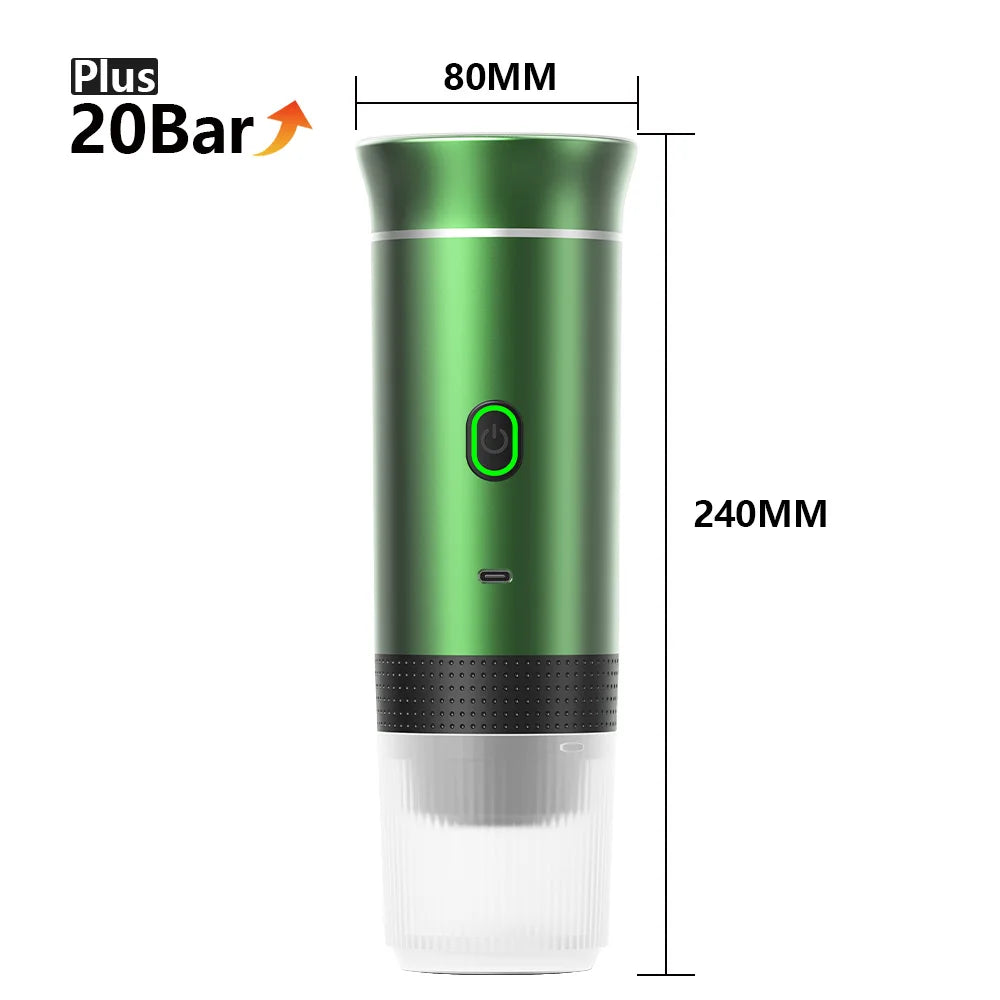3-in-1 Portable Espresso Maker for Capsules & Ground Coffee